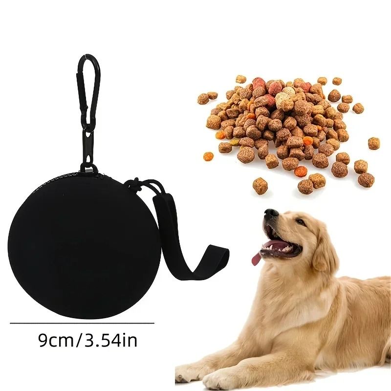 Silicone Pet Treat Pouch Portable Round Training Bag For Dogs And Cats 3