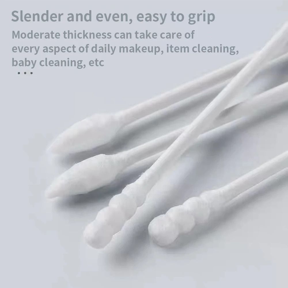 Disposable Double Head Cotton Swabs 200 Pack For Ear Cleaning And Makeup Removal 4