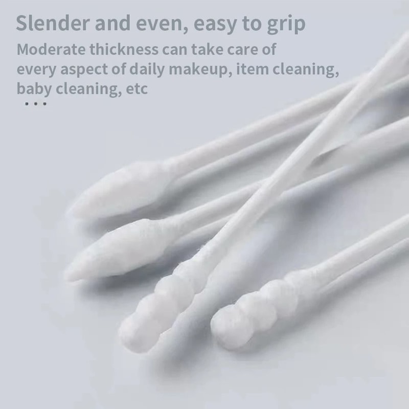 Disposable Double Head Cotton Swabs 200 Pack For Ear Cleaning And Makeup Removal 4