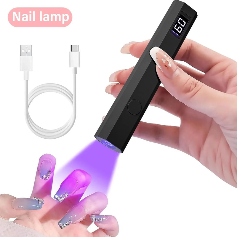 UV Light For Gel Nails Mini LED Nail Lamp With Timing Modes For Home Salon 0