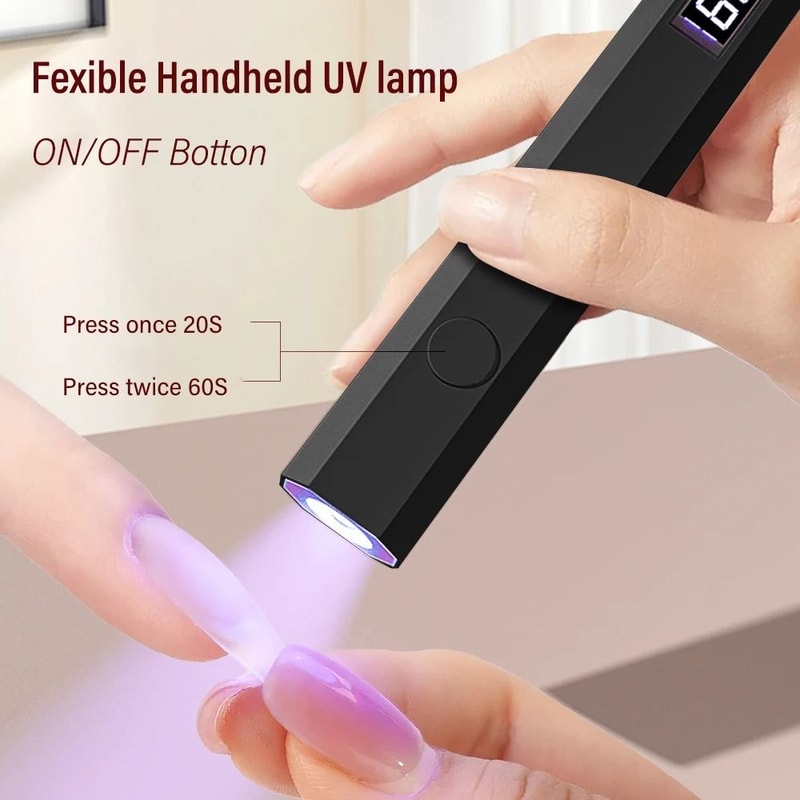 UV Light For Gel Nails Mini LED Nail Lamp With Timing Modes For Home Salon 3