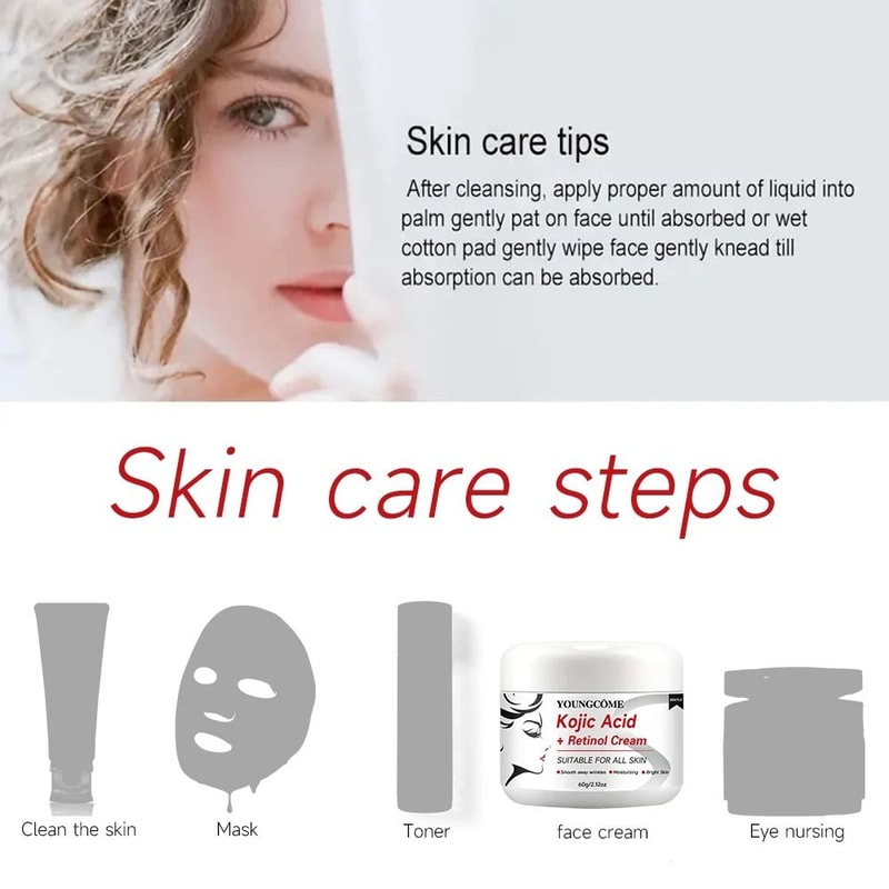 Kojic Acid Retinol Cream Anti Aging Moisturizing Brightening Face Cream 4