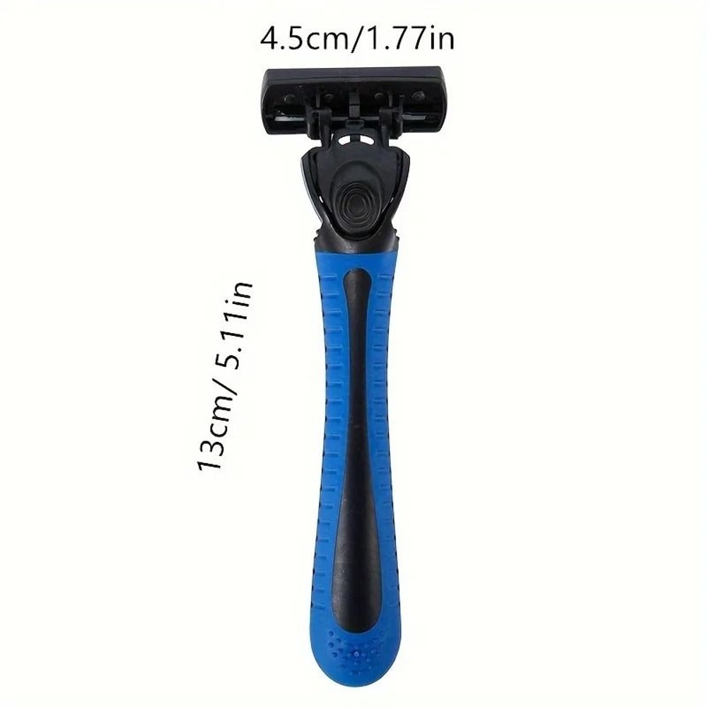 Six Layer Razor Blade Mens Stainless Steel Clean Shaving Water Washed Razor 3