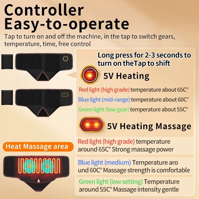 Adjustable Heated Ankle Massager Brace With Vibration Therapy For Pain Relief And Injury Recovery 5