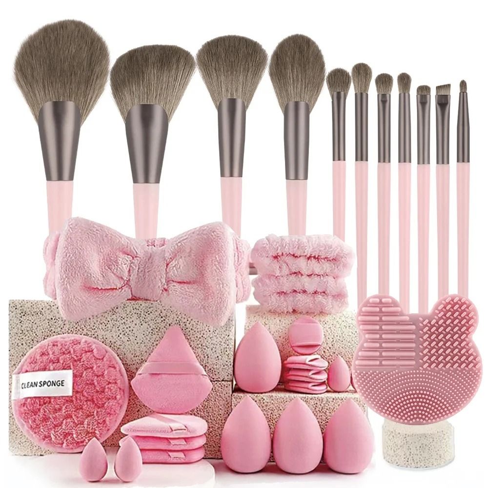 33 Piece Makeup Sponge Beauty Set For Blending Applying And Removing Makeup 11