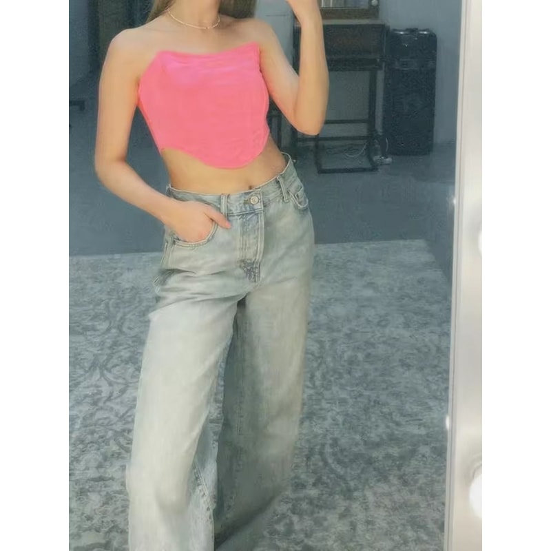 Sleeveless Off Shoulder Corset Crop Top Backless Bustier Vest For Women 5