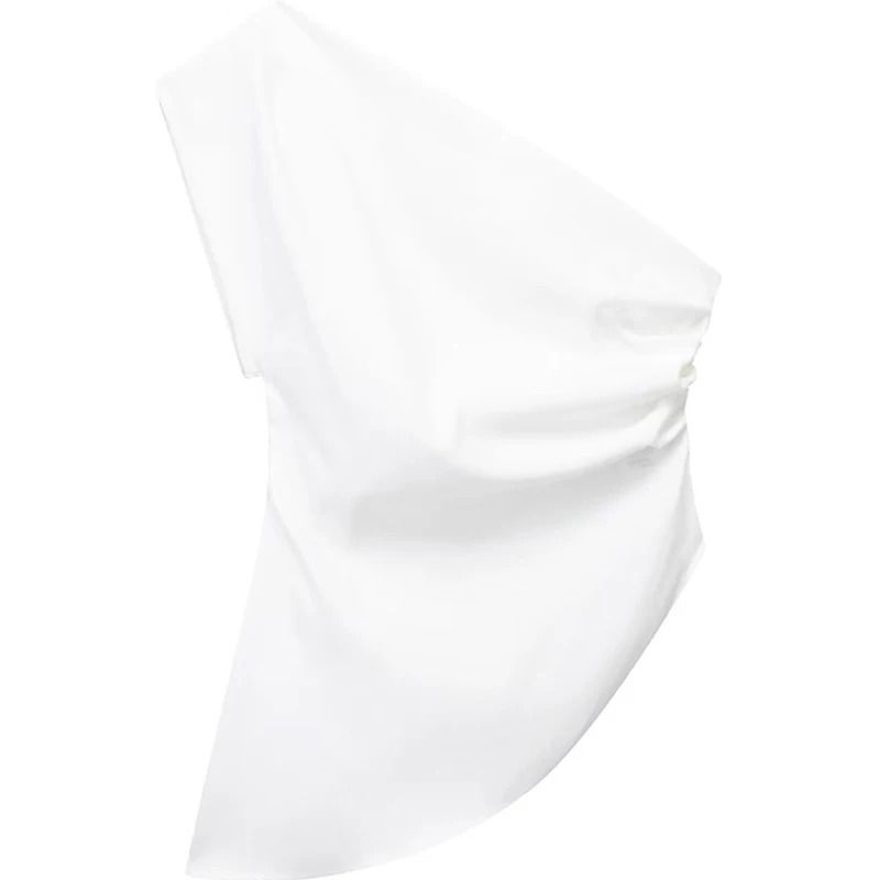 Womens Asymmetric Off Shoulder Trendy Spicy Girl Fashion Top 9