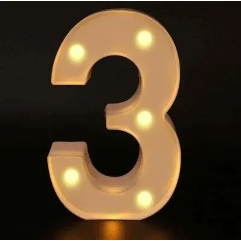 Warm White LED Alphabet Letter Light For Home Wedding Birthday Party Decorations 9