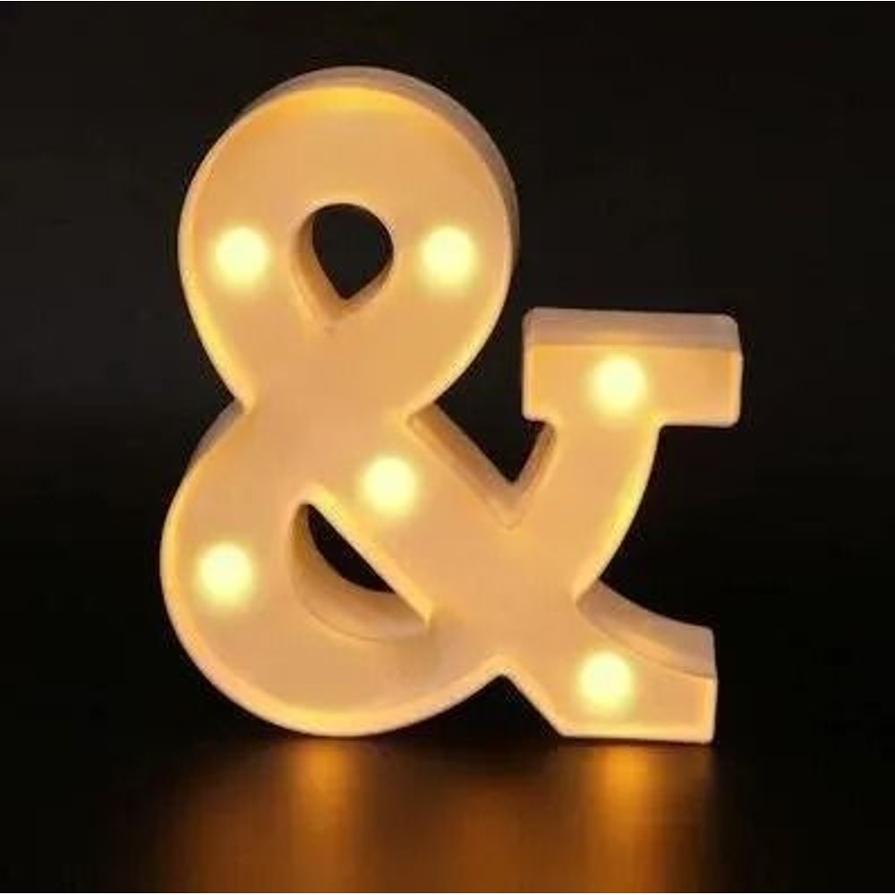 Warm White LED Alphabet Letter Light For Home Wedding Birthday Party Decorations 17