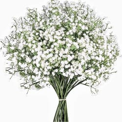 gypsophila artificial flower stem with 108 heads – 63cm babys breath bouquet for wedding, home & diy decor