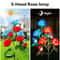 Solar Rose Garden Lights With 5 Illuminated Flower Heads Waterproof Outdoor Decorative Yard Patio 3