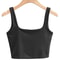 Summer Square Collar Sleeveless Tank Top For Women Slim Fit Fashion Crop Top 1