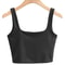 Summer Square Collar Sleeveless Tank Top For Women Slim Fit Fashion Crop Top 4