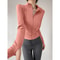 Sun Quick Drying Sports Coat Women Tight Top Yoga Jacket Long Sleeve Zipper Fitness Jacket S To 3XL 9
