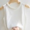 Knitted Sleeveless Beaded Tank Top Women Solid Summer Thin Fashion Vest 3