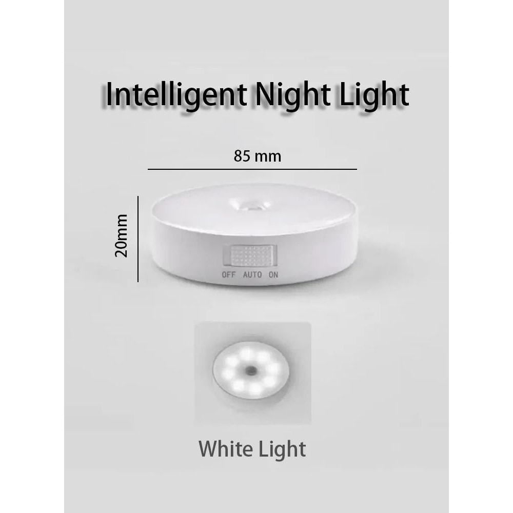 LED Smart Motion Sensor Night Light USB Rechargeable Wireless Magnetic Night Lamp 8