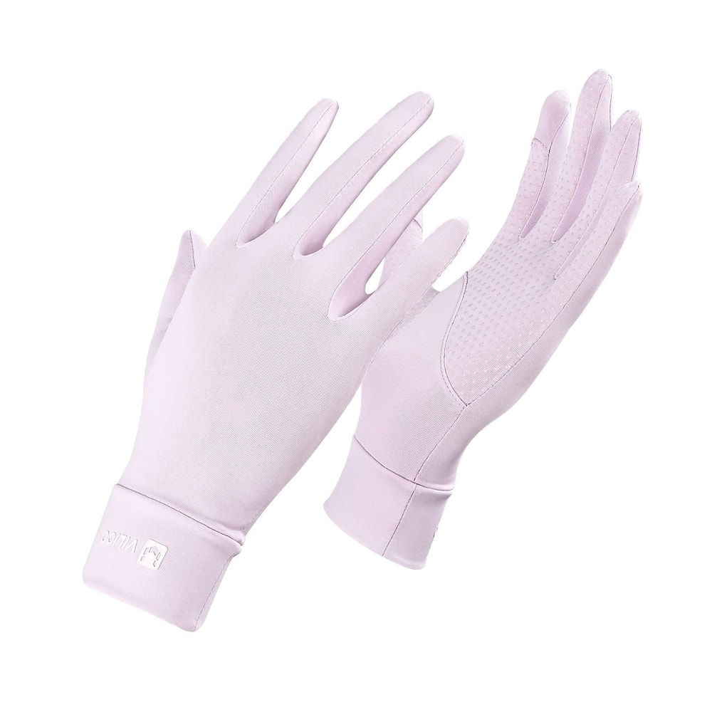 Sunscreen Gloves Thin Ice Silk UV Protection Anti Slip Breathable Driving And Outdoor Gloves 12