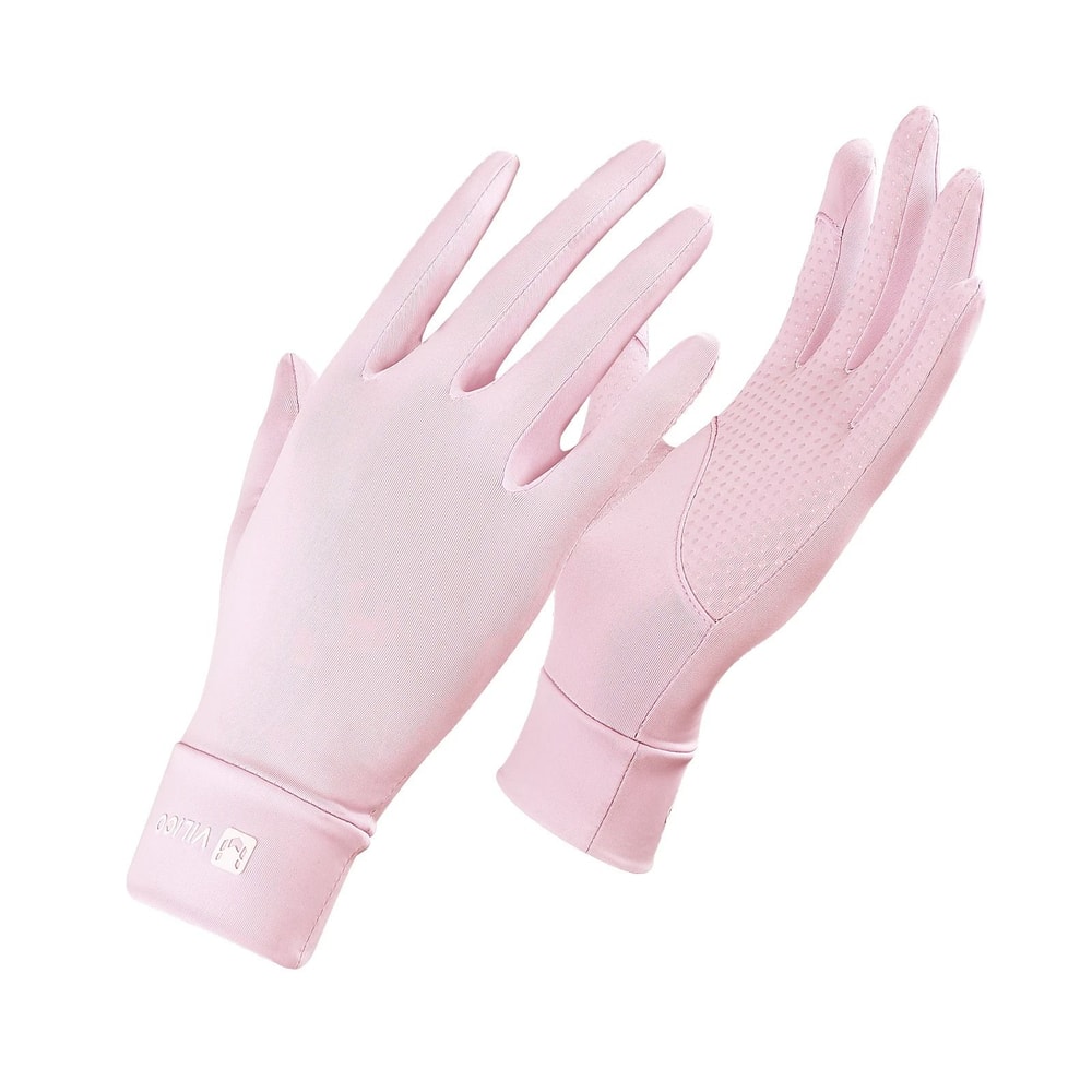 Sunscreen Gloves Thin Ice Silk UV Protection Anti Slip Breathable Driving And Outdoor Gloves 13