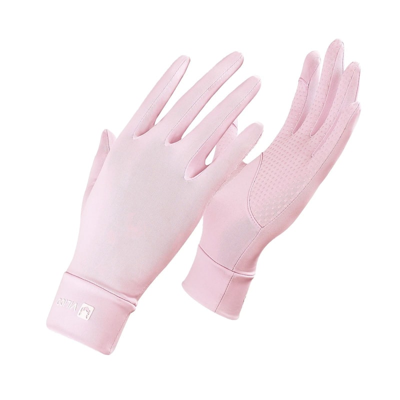 Sunscreen Gloves Thin Ice Silk UV Protection Anti Slip Breathable Driving And Outdoor Gloves 13
