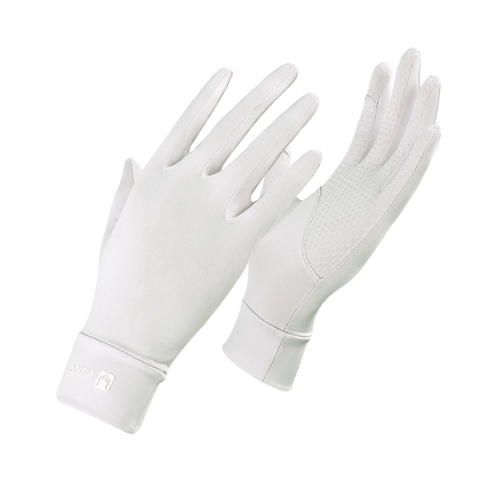 Sunscreen Gloves Thin Ice Silk UV Protection Anti Slip Breathable Driving And Outdoor Gloves 14