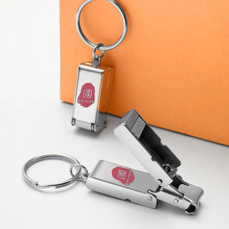 Stainless Steel Folding Pocket Nail Clipper Keychain 1