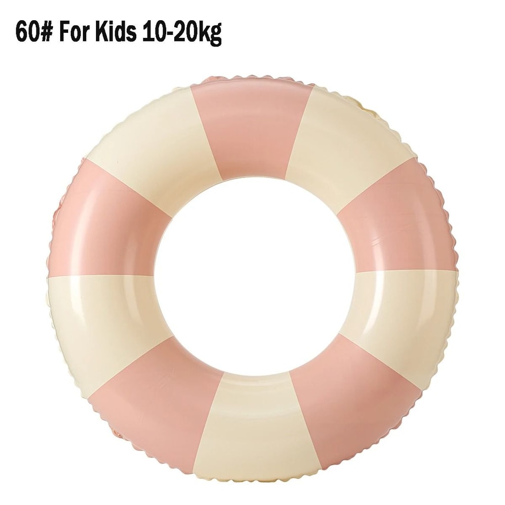 Inflatable Vintage Striped Pool Float Swimming Ring 9