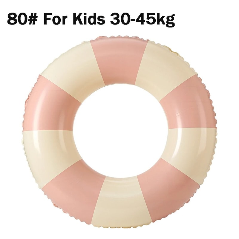 Inflatable Vintage Striped Pool Float Swimming Ring 7