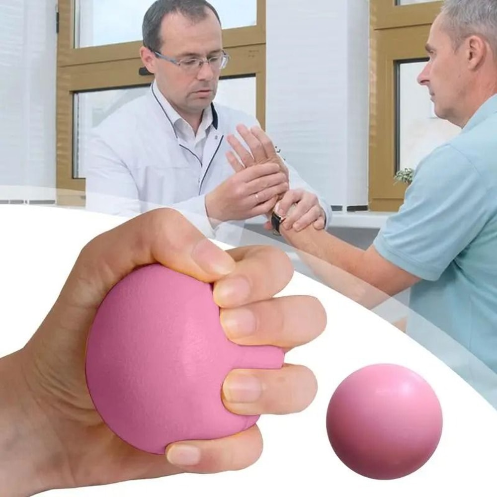 Elastic Finger Grip Strength Trainer And Stress Relief Squeeze Ball 5
