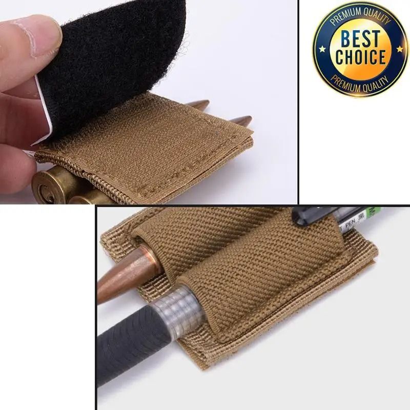 Tactical Two Round Ammo Holder Patch With Hook And Loop Backing 4