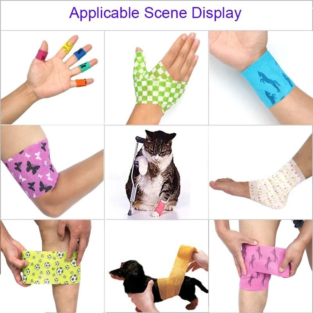 Animal Print Self Adhesive Elastic Bandage For Sports And First Aid 5