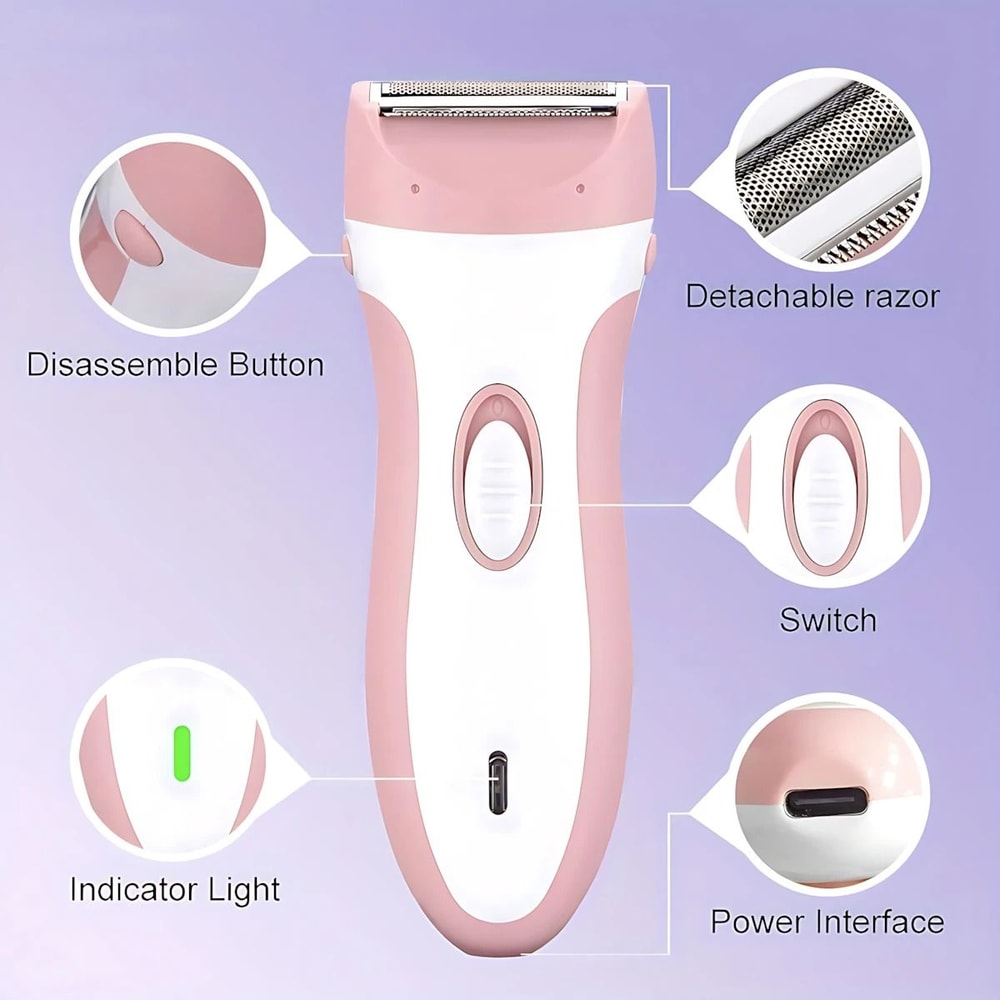 Rechargeable Womens Electric Body Hair Trimmer For Underarms Legs And Bikini Line 4