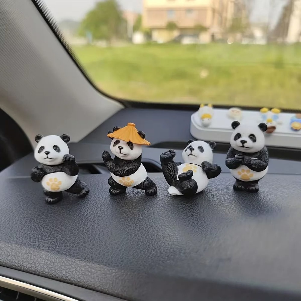 Panda Design Car Interior Ornaments 4Piece Set 3