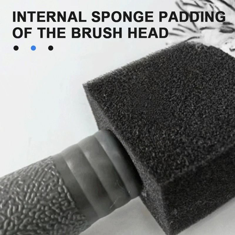 Car Wheel And Tire Cleaning Brush With Plush Head For Detailed Care 3