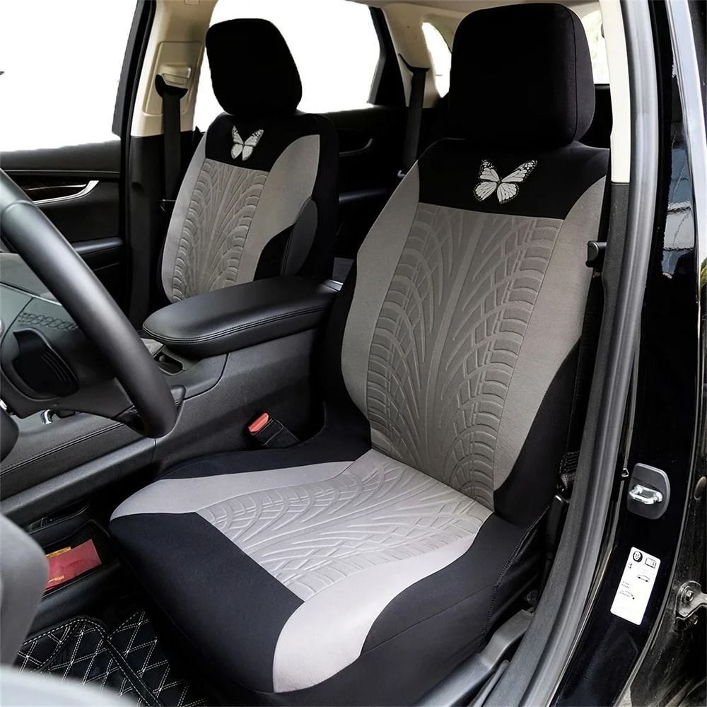 Universal Butterfly Embroidery Full Car Seat Cover Set 3