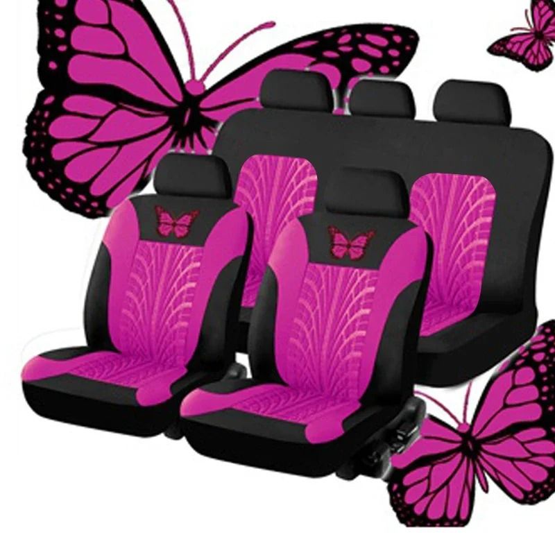 Universal Butterfly Embroidery Full Car Seat Cover Set 20