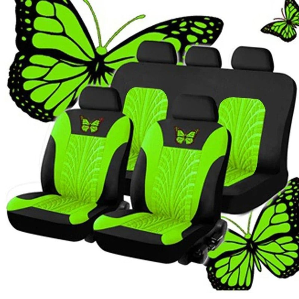 Universal Butterfly Embroidery Full Car Seat Cover Set 21