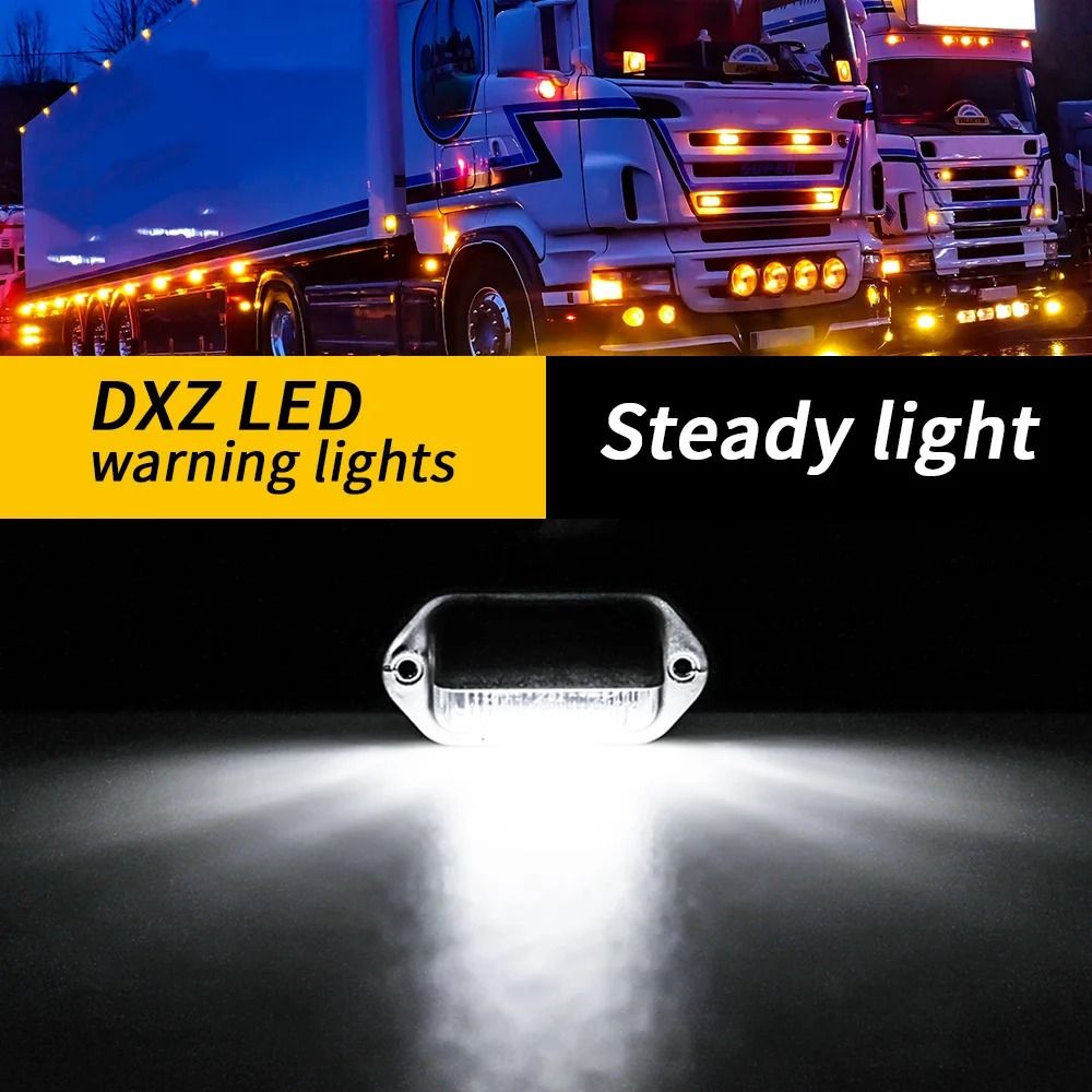 2Pack Waterproof White LED License Plate Lights 12V24V For Trucks SUVs Trailers And Buses 2