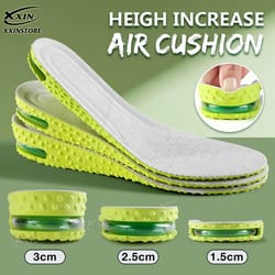 height increase insoles with air cushion shock absorption for men and women
