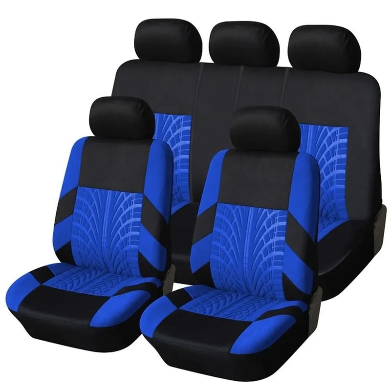 Universal Cloth Car Seat Covers Full Set For Front And Rear Seats 14
