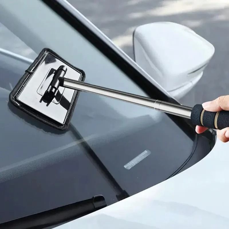 Telescopic Windshield Cleaning Wiper With Microfiber Cloth For Cars 1
