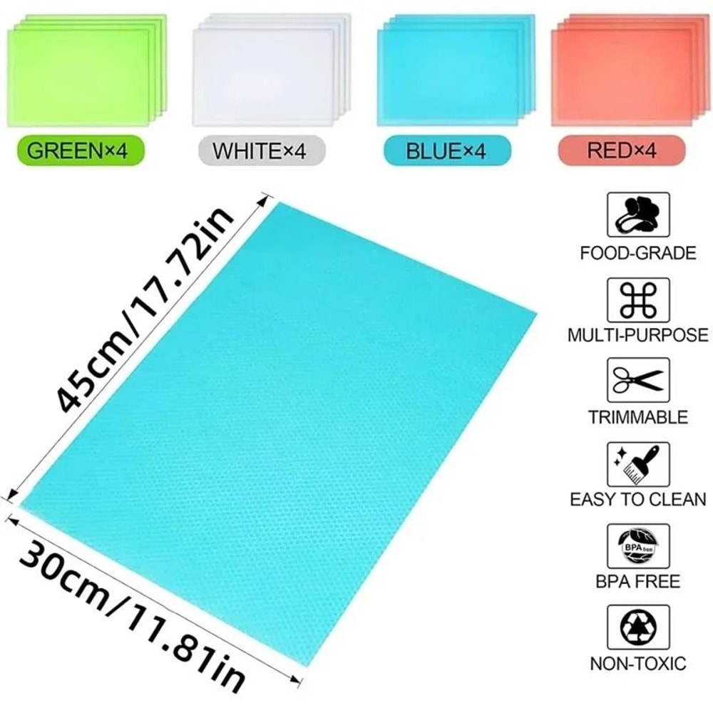 4 PCs EVA Waterproof Refrigerator And Kitchen Mat Set 1
