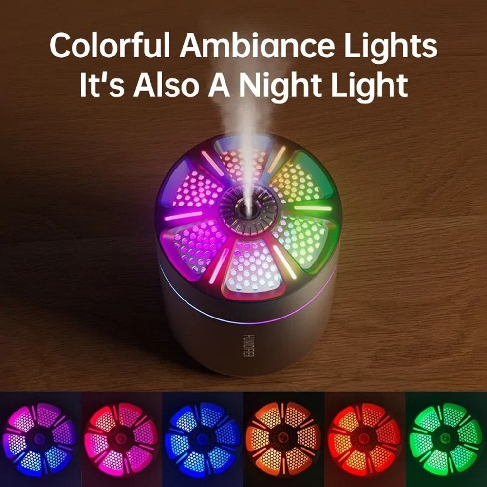 180ML Portable Air Humidifier And Aromatherapy Diffuser With Colorful Lights 2