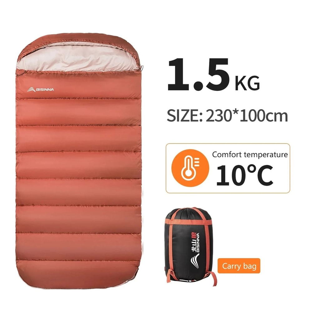 Large 3 Season Camping Sleeping Bag Wide Long Size For Adults 7