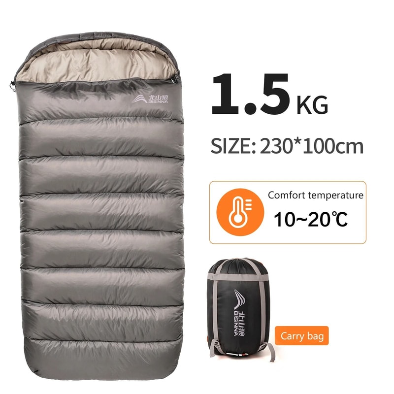Large 3 Season Camping Sleeping Bag Wide Long Size For Adults 10