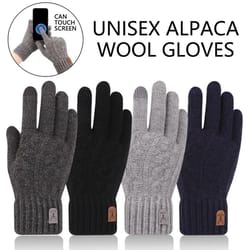 winter warm touchscreen knit gloves unisex for travel cycling and sports