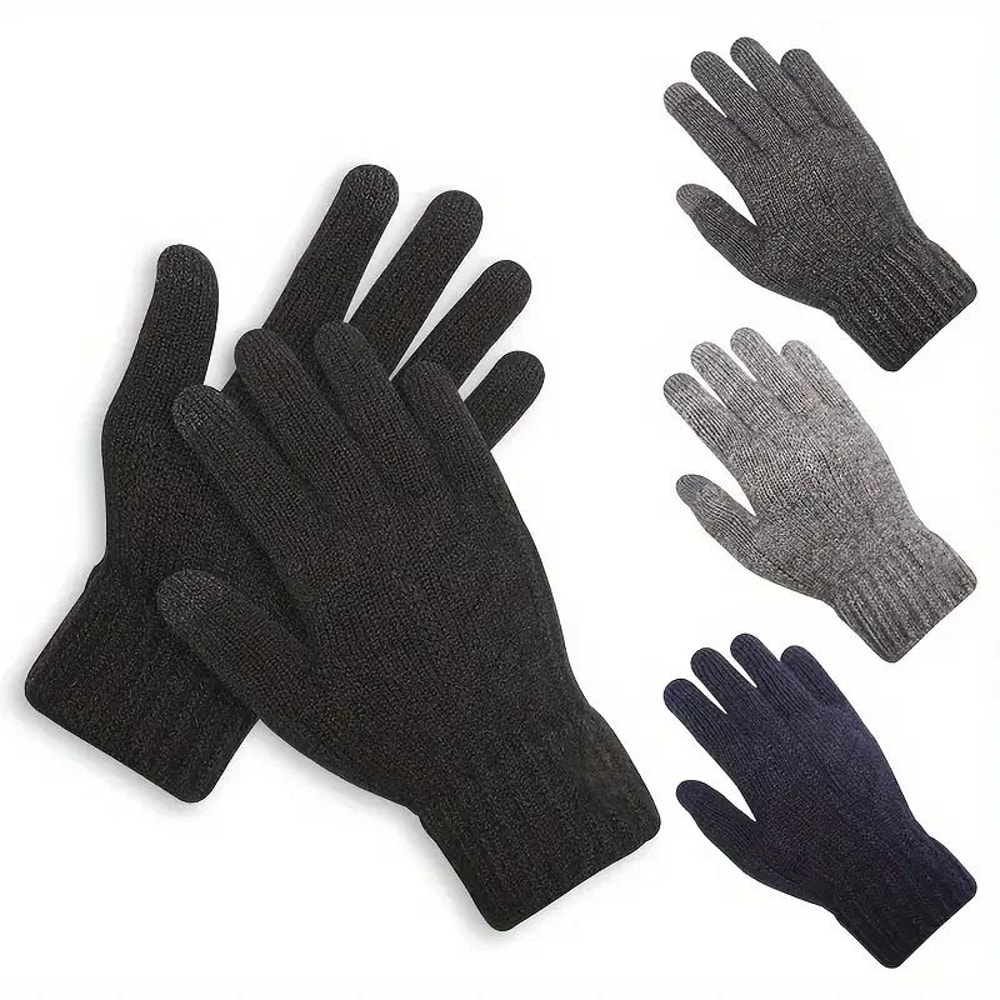 Winter Warm Touchscreen Knit Gloves Unisex For Travel Cycling And Sports 1