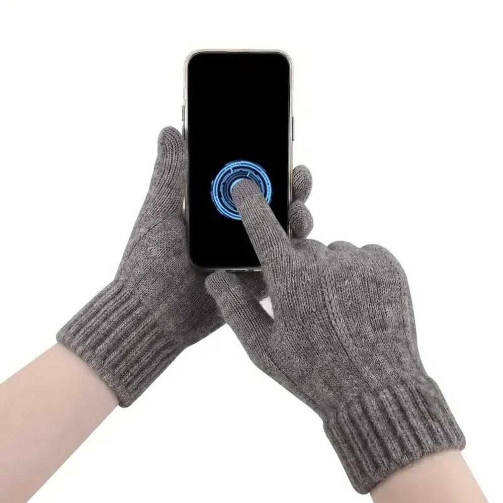Winter Warm Touchscreen Knit Gloves Unisex For Travel Cycling And Sports 2
