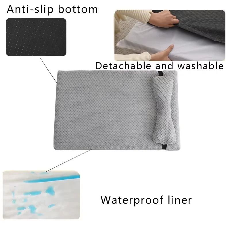 Warm Calming Plush Dog Bed With Pillow For Small Medium And Large Dogs 2