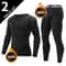 Mens Thermal Underwear Set Long Sleeve Top And Pants Winter Fleece Lined Base Layer 0