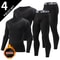 Mens Thermal Underwear Set Long Sleeve Top And Pants Winter Fleece Lined Base Layer 9